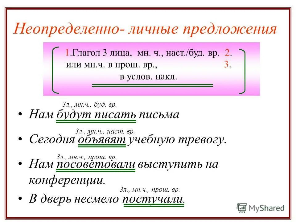 Любое неопределенно личное предложение. Неопределённо-личное предложение. Односоставное неопределенно-личное предложение примеры. Неопределённо-личные Односоставные предложения примеры. Неопределённо-личные предложения примеры.