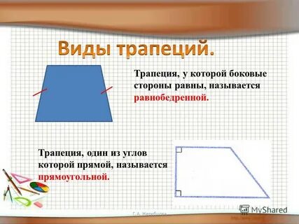 Фигуры принадлежащие объему понятия трапеция