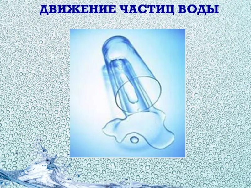 Движение частиц воды. Движение частиц частиц воды. Частички воды