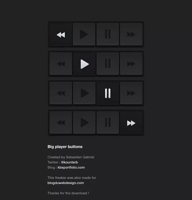 Dark buttons