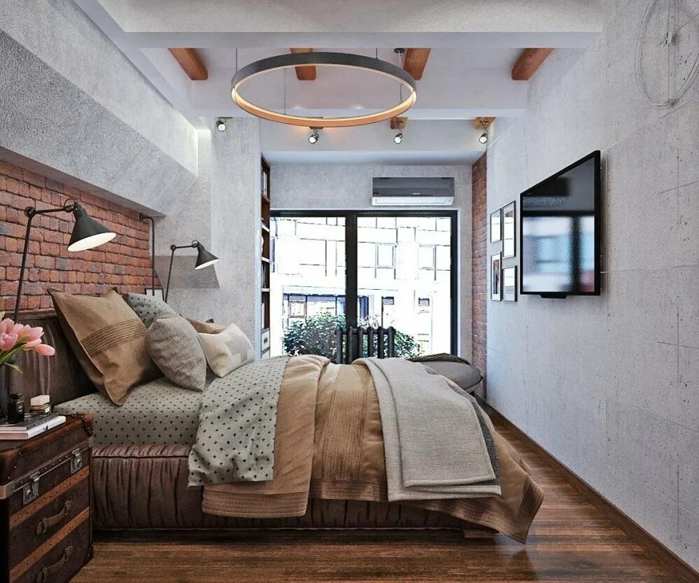 Интерьер спальни лофт. Спальная в стиле лофт. Светильник лофт эдисон. Прикроватные светильники. Eurosvet 50137/1 черный.