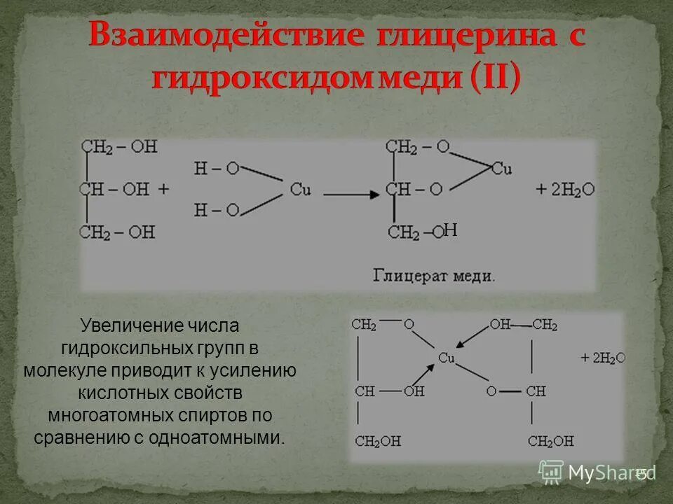 Глицерин и гидроксид меди 2. Глицерин и гидроксид меди 2
