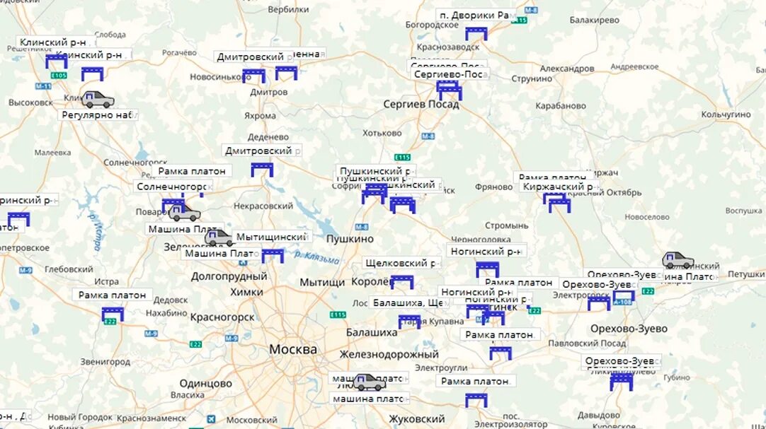 Где находится стационарная. Рамки Платона в Московской области на карте. Карта рамок Платон в России. Рамки весового контроля на карте Московской области. Рамки Платон в Нижегородской области на карте.