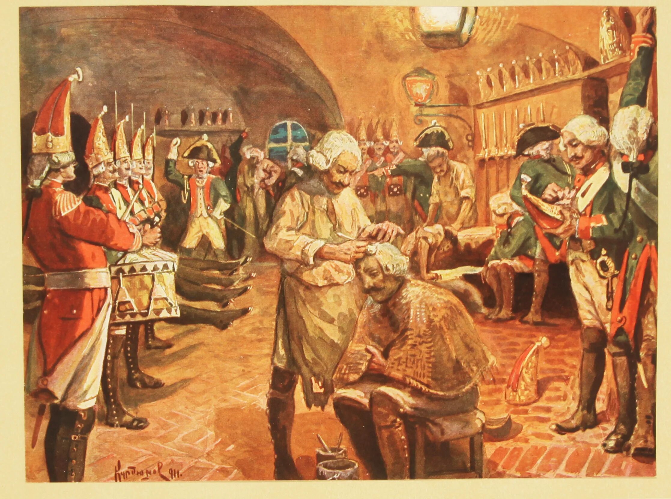 «Вахтпарад при императоре Павле i» (а. н. Бенуа, 1907). Бенуа парад в Петербурге при Павле 1.