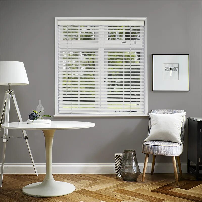If your decor consists of earth tones or outdoor themes, dark brown fabric blind