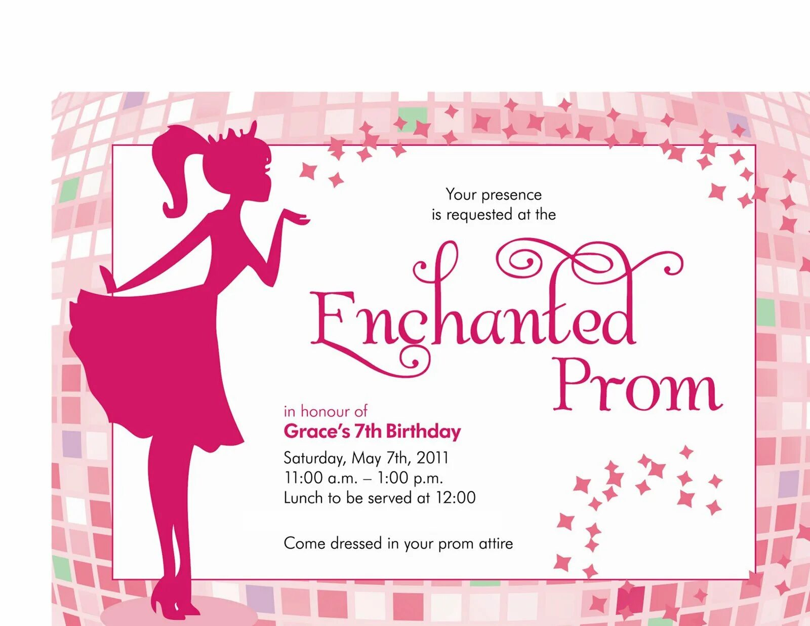 She is invited to a party