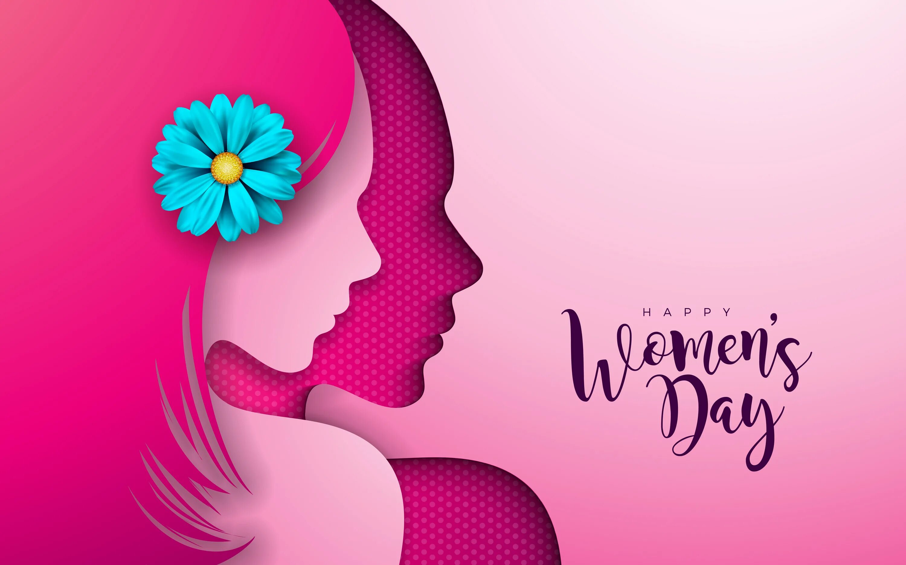 8 th of march. Открытка "women's Day".