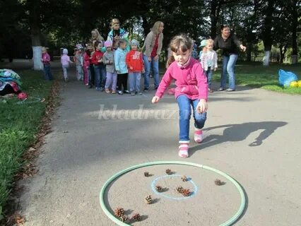 Подвижные игры на улице старшая группа осень