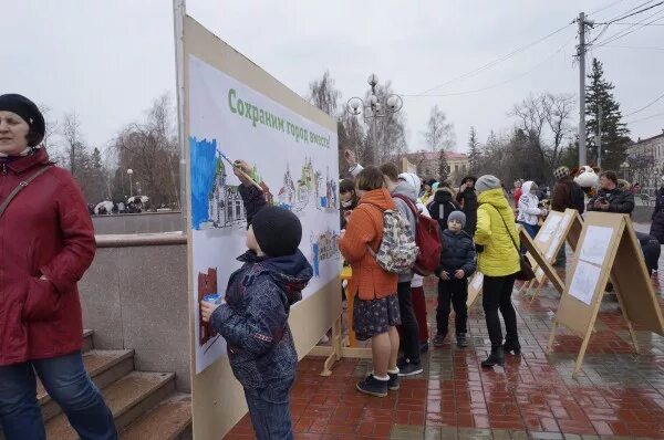 Конкурс вместе с моим городом. Одиночный пикет в Томске на Новособорной площади.