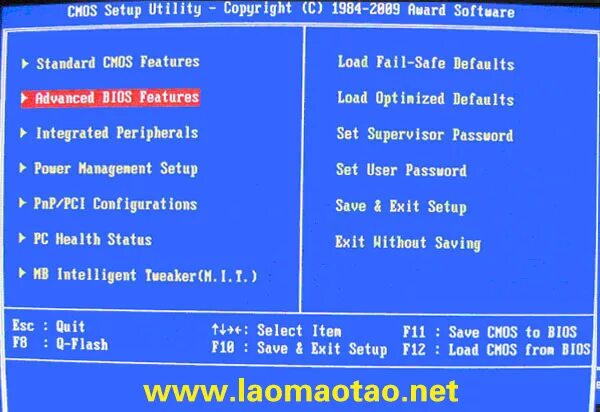 BIOS f11. CMOS BIOS. BIOS CMOS Setup Utility Advanced BIOS features. Award BIOS Setup Utility. Fail load config