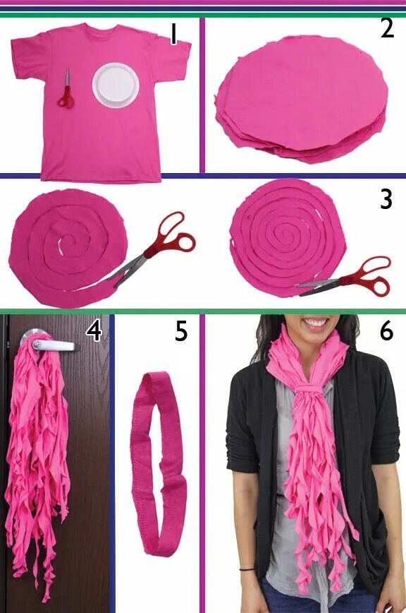 Turn an old shirt into a work out tank top. Cut off the sleeves and neckline, an