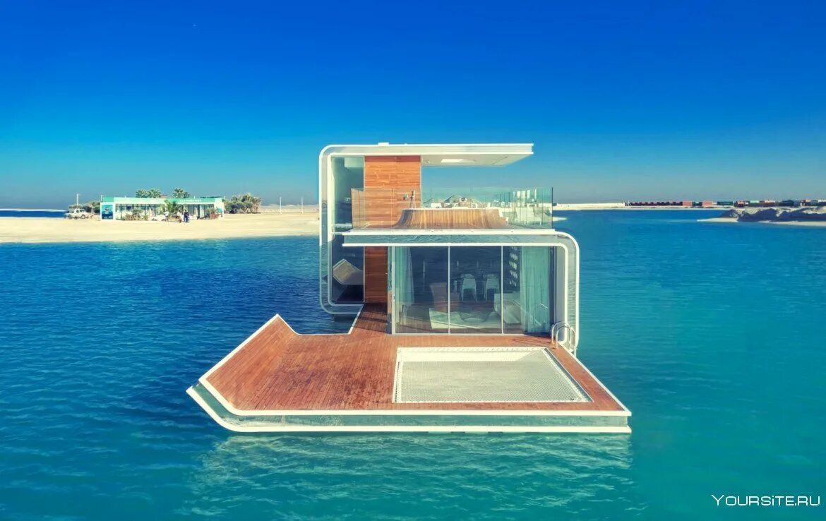 Плавучая вилла Seahorse. Floating Seahorse в Дубае. Хаусбот в Дубае. Dubai Seahorse Villa. Куплю воду дубай