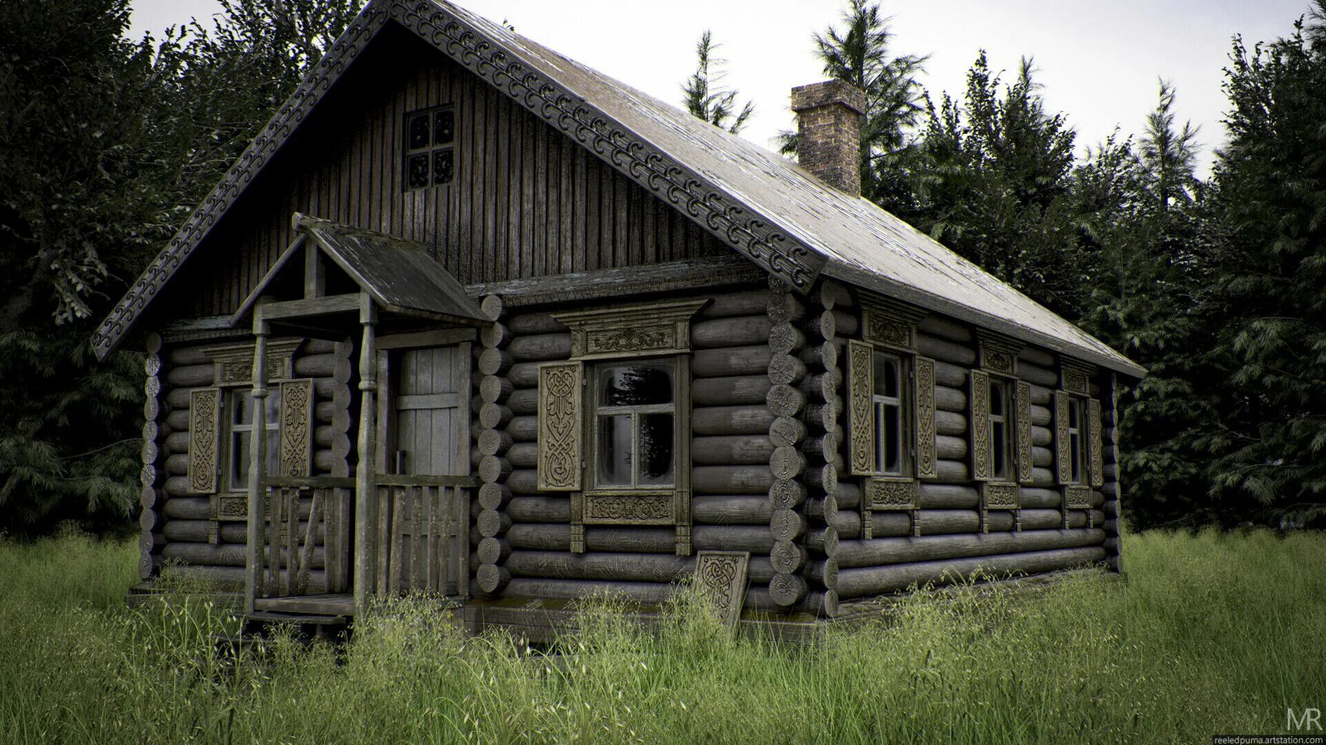 Старый серый дом. Лесная изба в лесу Марий Эл. Срубная изба. Деревянная изба. Старинная изба.