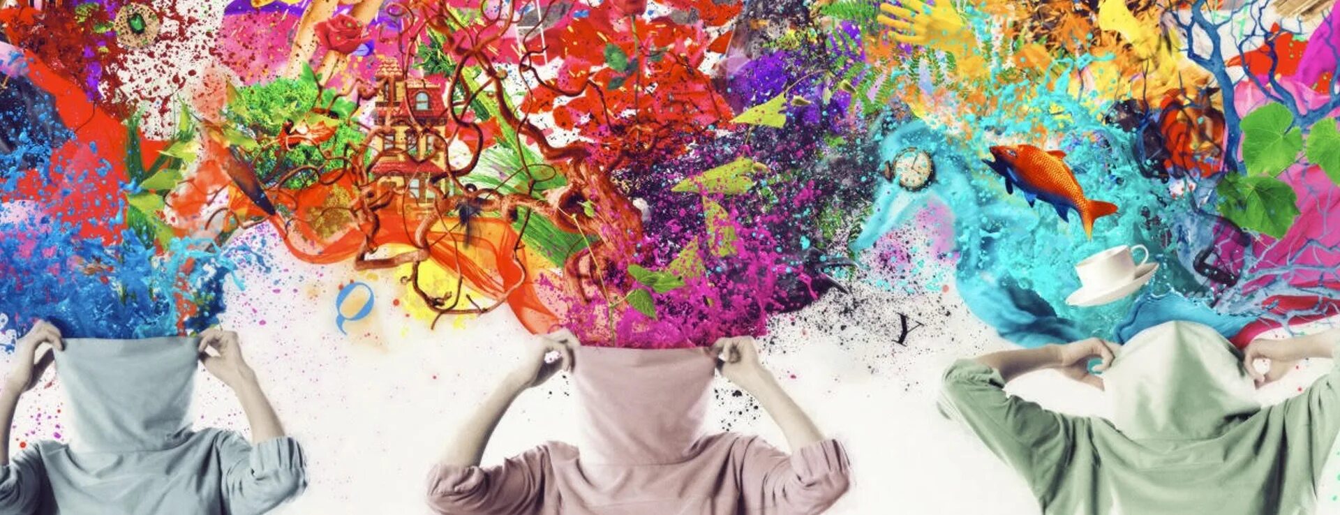 Общение абстракция. Креативное мышление. Креативная личность. Яркие краски. Психология.