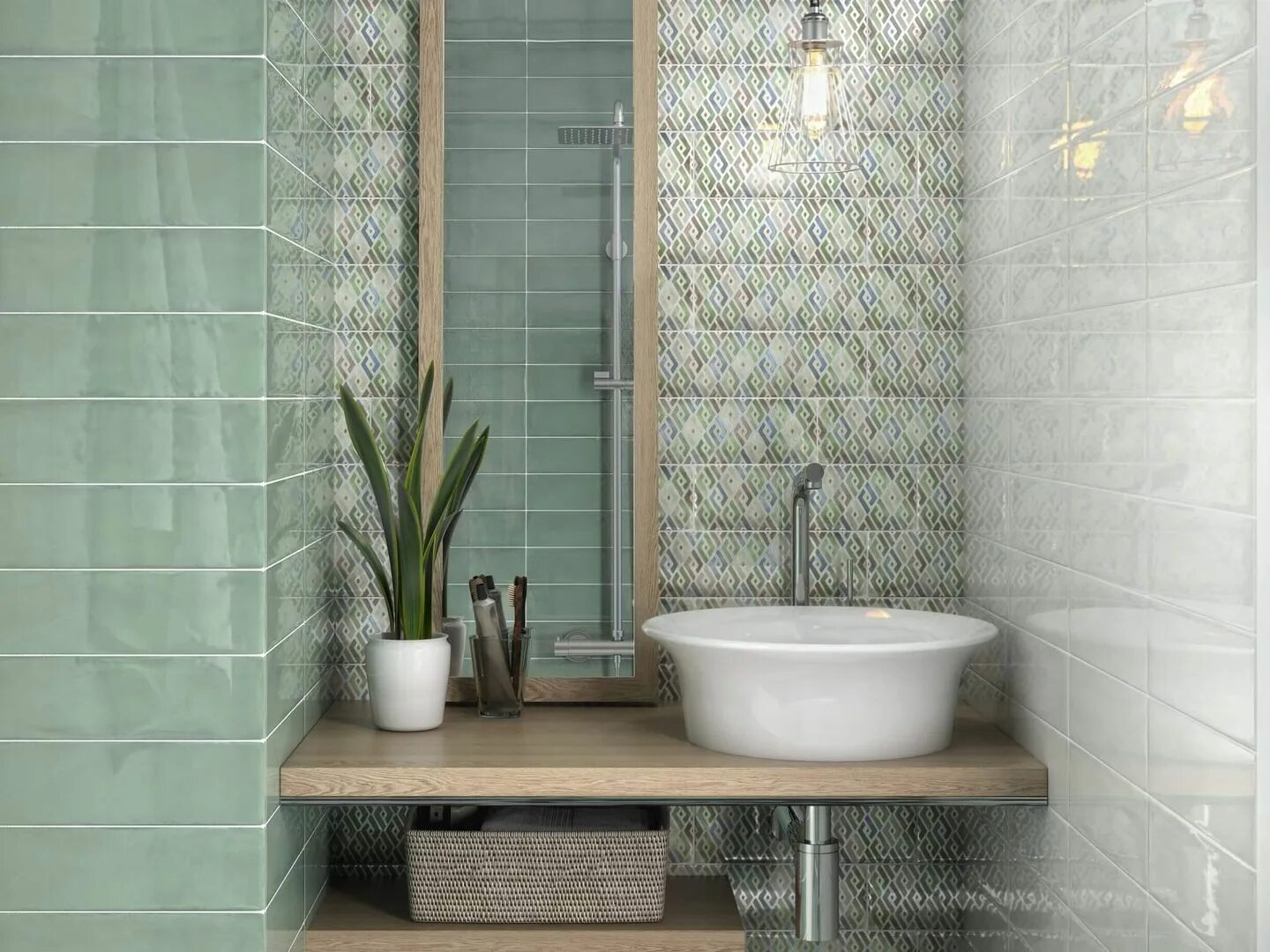 Керама марацци монпарнас зеленый в интерьере ванной Плитка Kerama Marazzi Монпарнас (Россия) купить в Москве