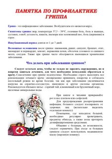 Памятка профилактика вирусных инфекций