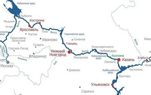 Сколько от москвы до волги