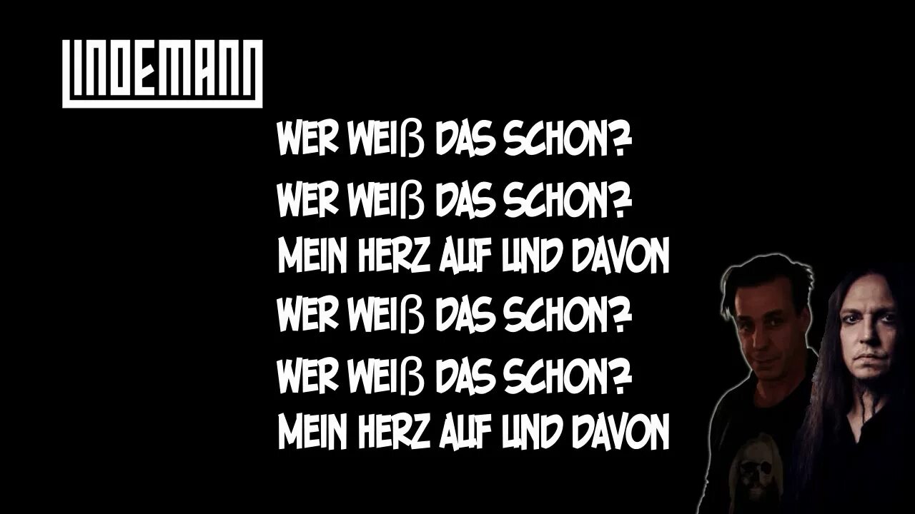 Петер тэгтгрен линдеманн. Lindemann wer weiß das schon ноты. Love hurts. Wer weiss das. Wer weiss das.