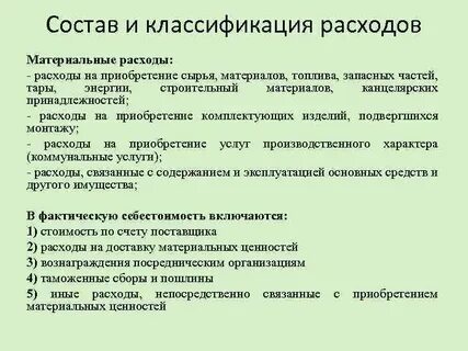 Расходы предприятия на закупку сырья