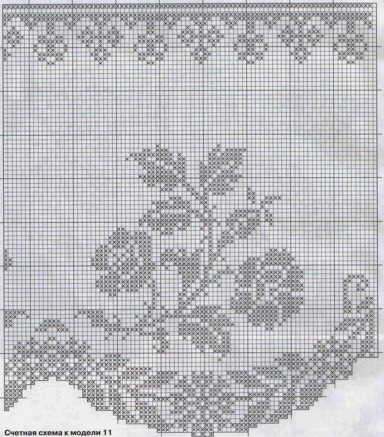 Филейной технике крючком схемы