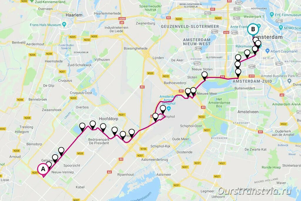 Схема движения автобусов в Амстердаме. Автобус 397 схема движения. 397 Автобус карты. Маршрут остановки 397 Амстердам.