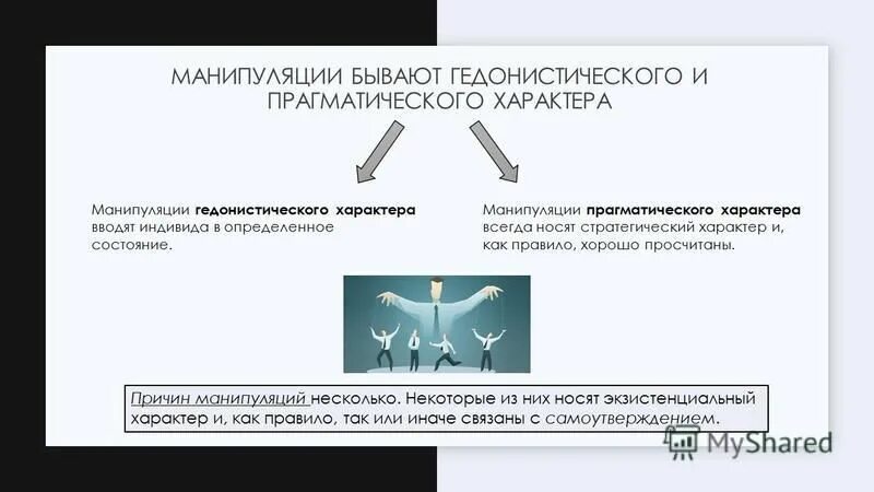 Варианты манипуляции