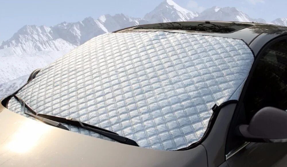 Экран от солнца на лобовое стекло автомобиля Шевролет Каптива II 2022. Защита на лобовое стекло от снега. Накидка на машину от снега. Одеяло для лобового стекла. Накидка от снега
