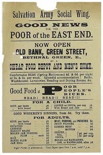 Feb 21, 2020 - Poster from the Salvation Army, 1889 (MEPO 2/203) Salvation Army...