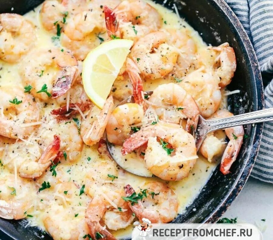 12 самых вкусных рецептов креветок в сливочном соусе