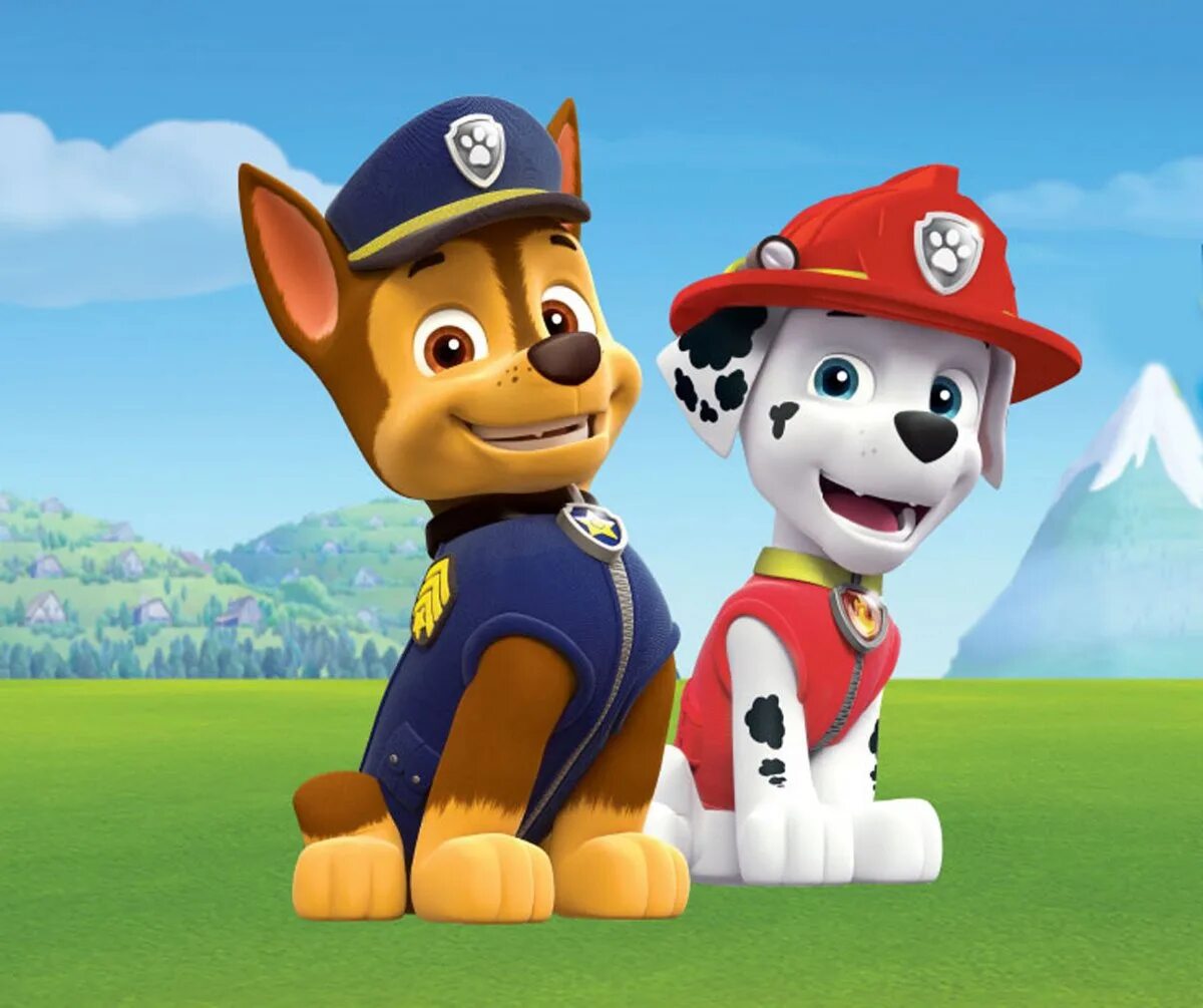 Маршал щенячий патруль. Чейз Paw Patrol. Paw Patrol Chase and Marshall. Щенячий патруль гонщик и Маршал. Paw Patrol Маршал и Чейз.