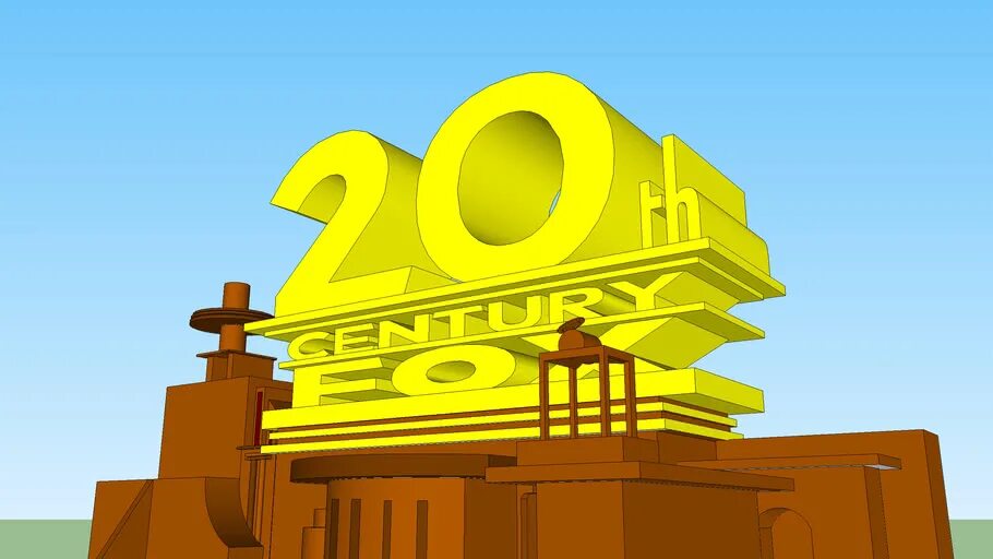 20th fox 3d. 20th Century Fox Sketchup. 20 Век Фокс скетчап. 3d модель логотипа 20 сенчури Фокс. 20th Century Fox 3d Warehouse.