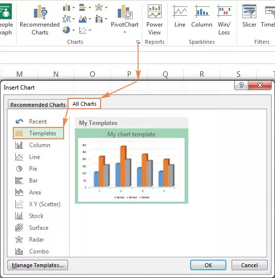 Изменение диаграммы excel