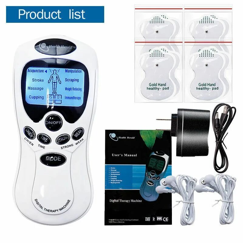 Инструкция digital therapy machine. Массажер Digital Therapy Machine. Массажер импульсный миостимулятор Health Herald зоны. Digital Therapy Machine чел 058. Ems tens электростимулятор