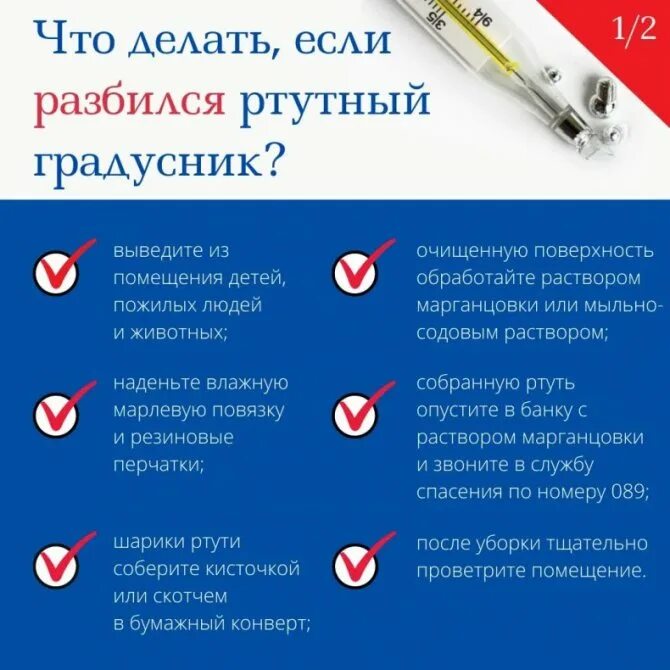 Куда девать разбитую ртуть