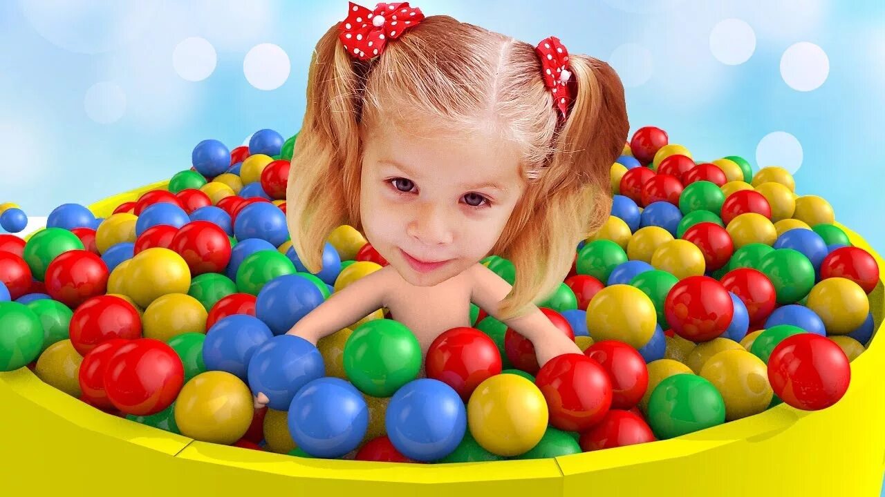 Дети с шариками. Цветные шарики для детей.