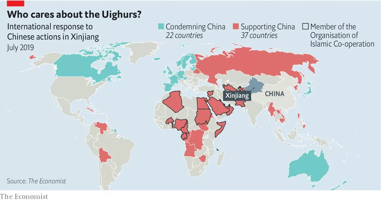 Uyghuŕ Страна. Countries on Chinese. The Economist Maps. Member States of the organisation of Islamic cooperation. Among the countries