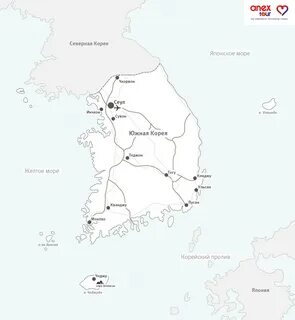 Город корея на карте