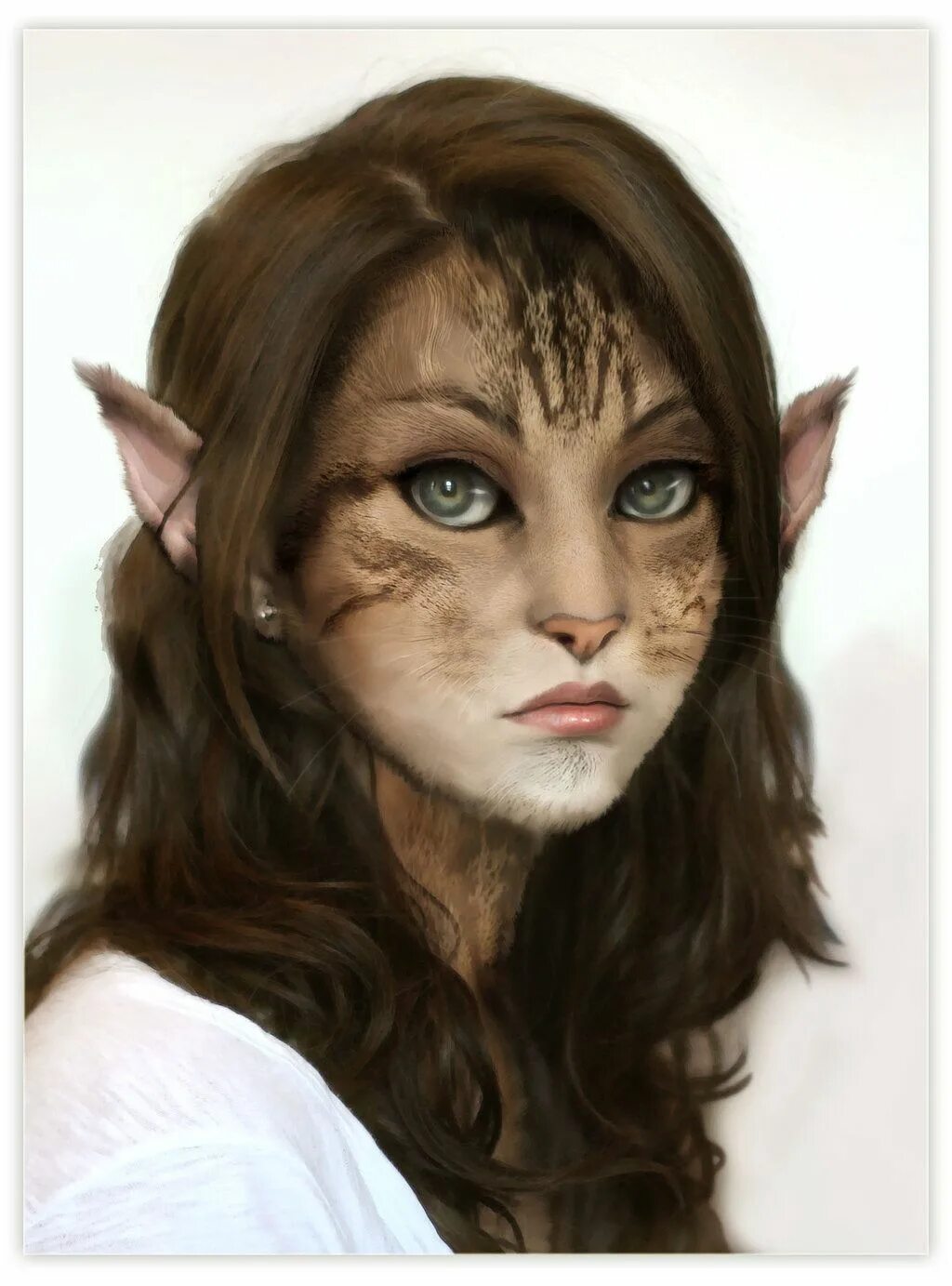 Красивая девушка с котом. Девушки с лицами кошек. Девушка кошечка. Люди кошки фэнтези. Кошачье лицо у девушки.