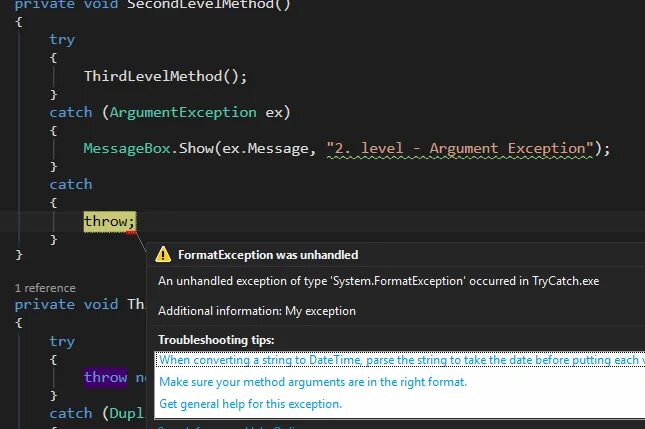 Метод catch. Исключения catch в c#. конструкция try catch c#. исключения c# блок. оператор try catch c#.