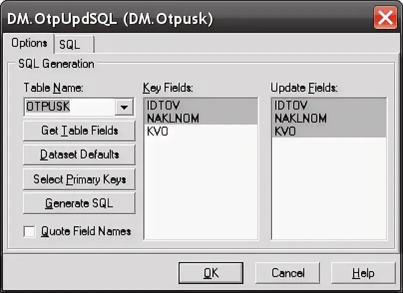 Get field key. How to get primary key fields inn delphi.