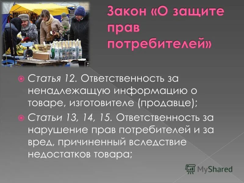 Ответственность изготовителей за ненадлежащую информацию о товарах. Ответственность изготовителей за ненадлежащую информацию о товарах