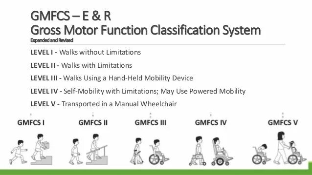 Шкалы дцп. ДЦП шкала GMFCS. Уровни GMFCS ДЦП. Классификация больших моторных функций GMFCS. Функциональная классификации ДЦП – GMFCS.