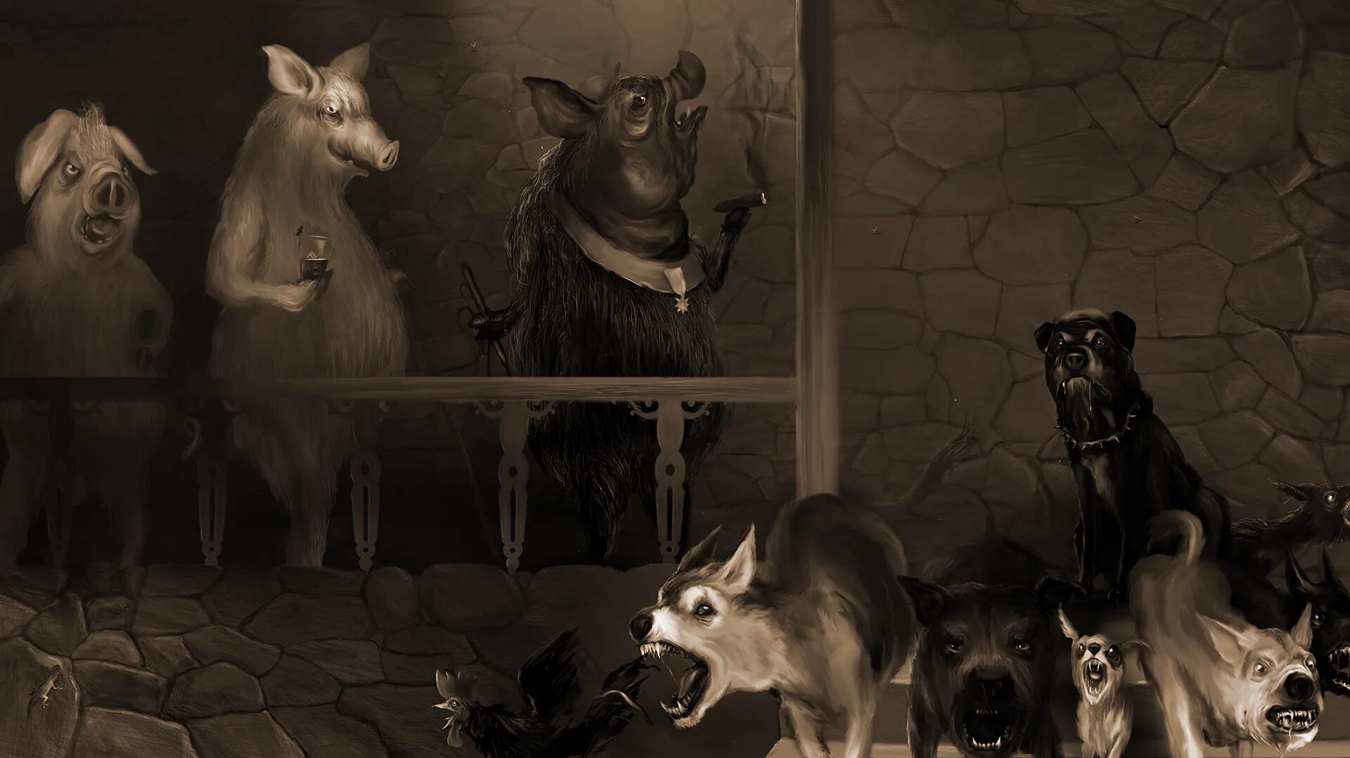 Скотный двор животные. Джордж оруэлл 1984 скотный двор. Свинья наполеон скотный двор. Книга animal farm джордж оруэлл. Ральф стедман иллюстрации скотный двор.