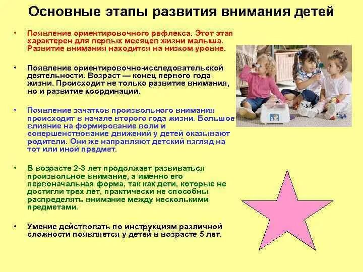 Формы развития внимания. Внимание в раннем возрасте. Развитие внимания у детей. Совершенствование внимания у детей дошкольного возраста. Формирование внимания дошкольников.