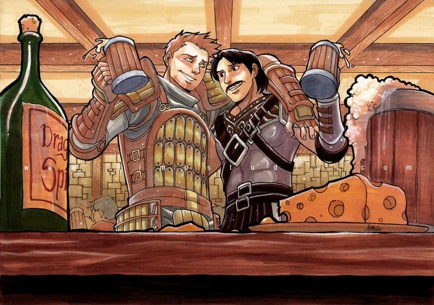 Таверна с проблемами 2. Трактир dragon age. dragon age 2 таверна висельник. таверна драгон эйдж. dragon age 2 таверна иллюстрации.