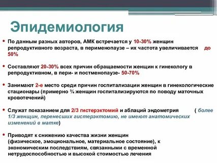 Амк в гинекологии
