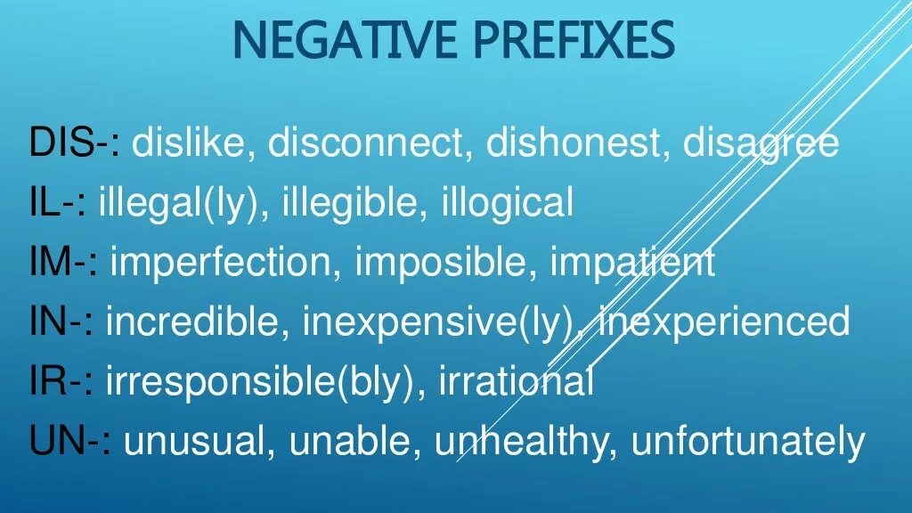 Dis ir il im in. Приставки un dis in im ir. префиксы в английском языке упражнения. negative prefixes - отрицательные приставки. префикс un в английском языке.