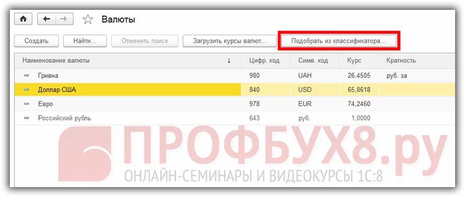 Курс валют на определенную. Кратность валюты в 1с. 1 Курс. Курсы валют в 1с 8.3 рубль. Где курсы валют в 1с 8.3.