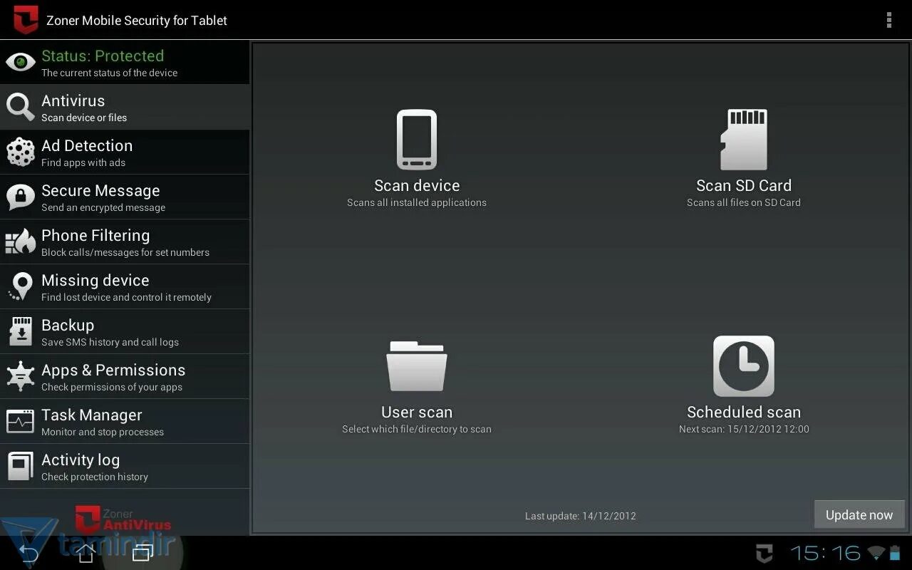 Scan select