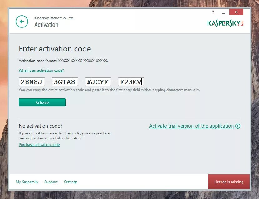 Activate promo code